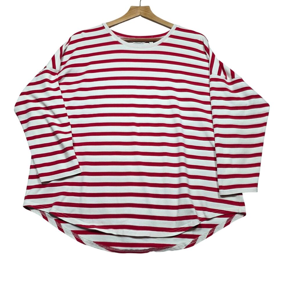 Vineyard Vines Red White Striped Deluxe Long Sleeve Tee Size Med